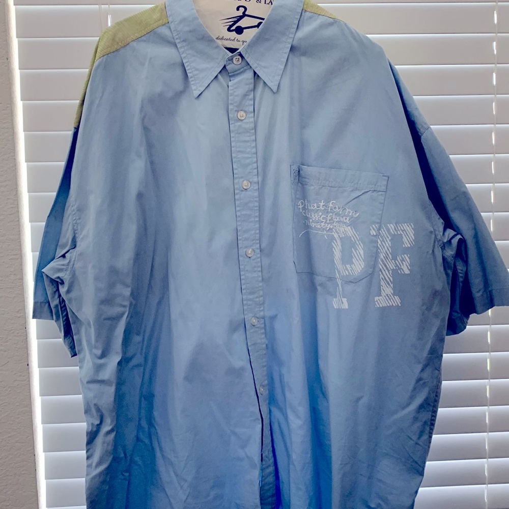Mens Short Sleeve Phat Farm button down casual Size 3XL